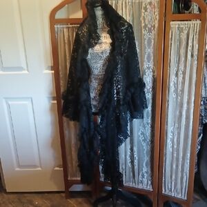 Elegant Black Lace Shawl
